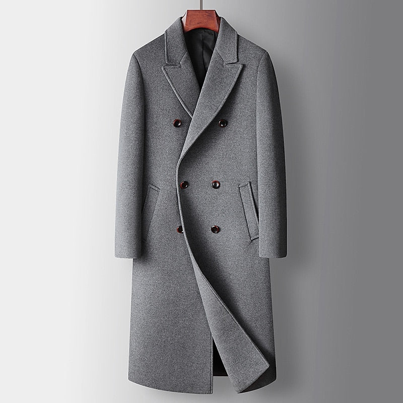 Anders | Refined Double-Breasted Trench Coat with Peak Lapels